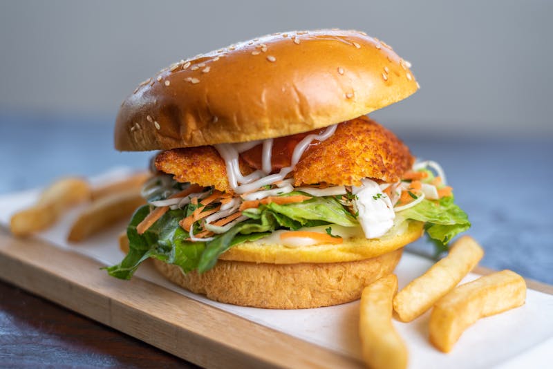 double stacked hot chicken sandwich dave's